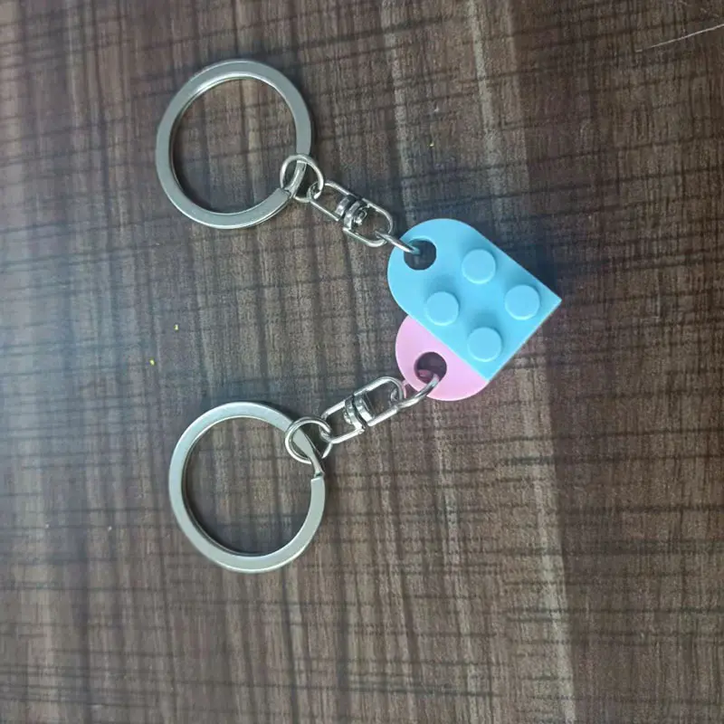 Pink with light blue