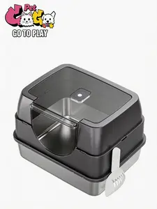 Galaxy Stainless Steel Cat Litter Box - Modern Design, Easy to Clean, Durable Construction