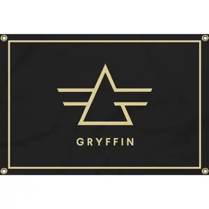 GRYFFIN Black & Gold Flag