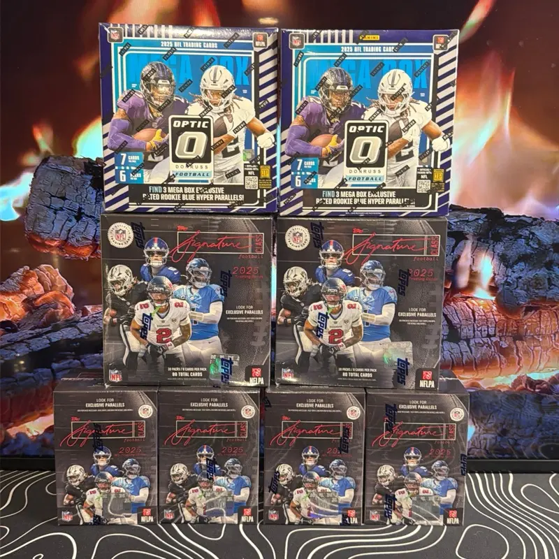 Break 446 8 Box Break - 2x 2025 Topps Signature Football Megas + 4x Topps Signature Blasters + 2x Optic Football Megas PYT Break