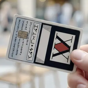 (2 Pack) Anime Hunter License Debit Card Skins Custom Fan Art Cover Dynamic Design Perfect Gift for Fans