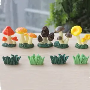 New Resin Mushroom Grass Stack Trendy Garden DIY Fake Mushroom Lawn Turf Small Grass Craft Ornament, Decorative Outdoor Decoration