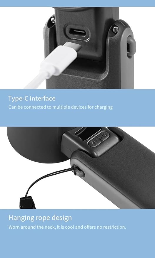 Portable Handheld Fan with Cold Compress, 5 Speeds Personal Fan with Digital Display, Rechargeable Mini Hand Fan for Cooling, Small Quiet Fan for Travel, Office & Outdoor, Black