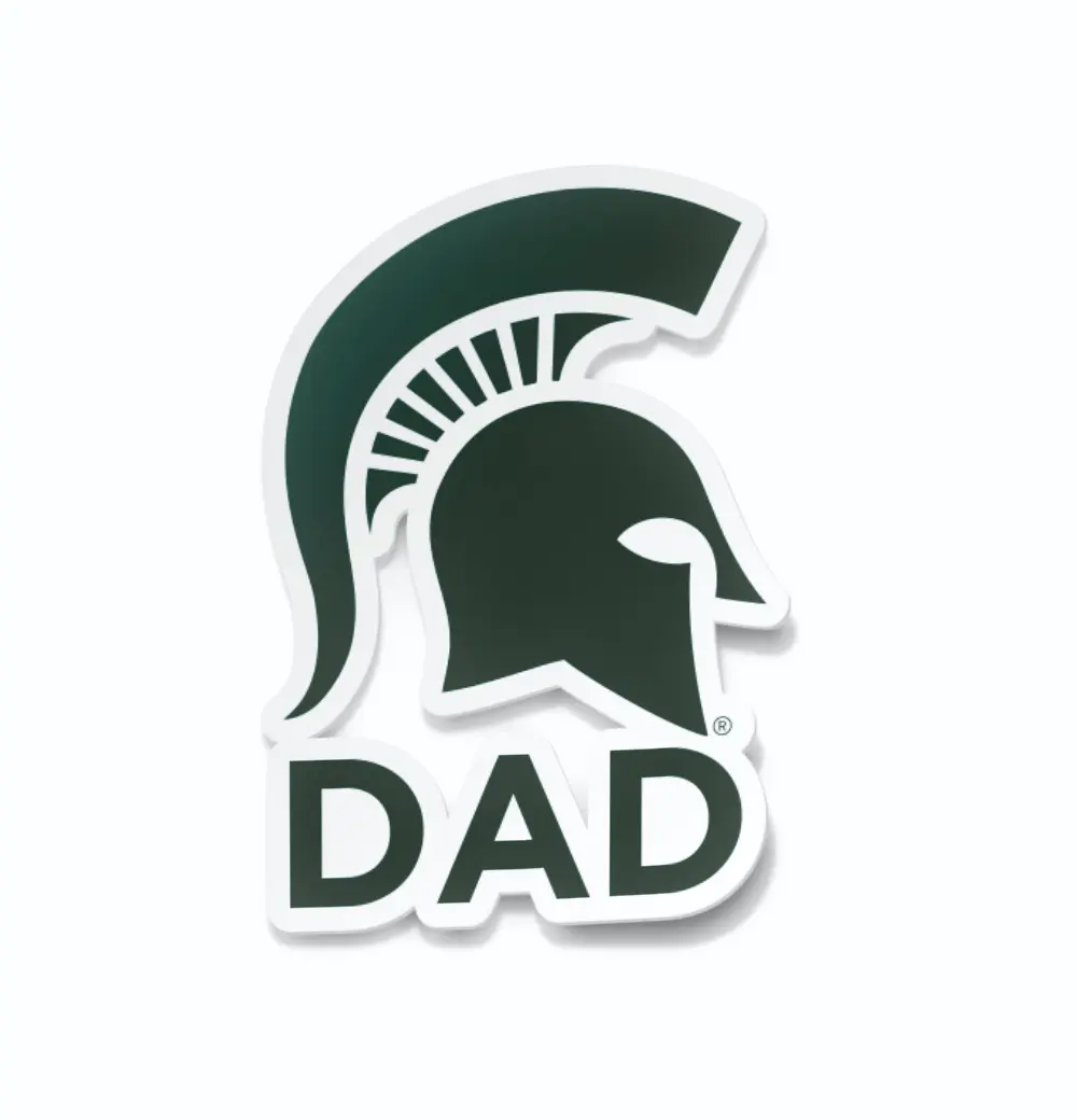 MSU Spartan Helmet Dad Decal