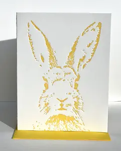 Easter Bunny Card | Yellow  Letterpress Easter Card