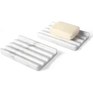 2 pcs marble soap holder soap dish for shower bathroom kitchen multifunction bar soap holder soap saver with water ripple design soap tray for bar soapnamib fantasy