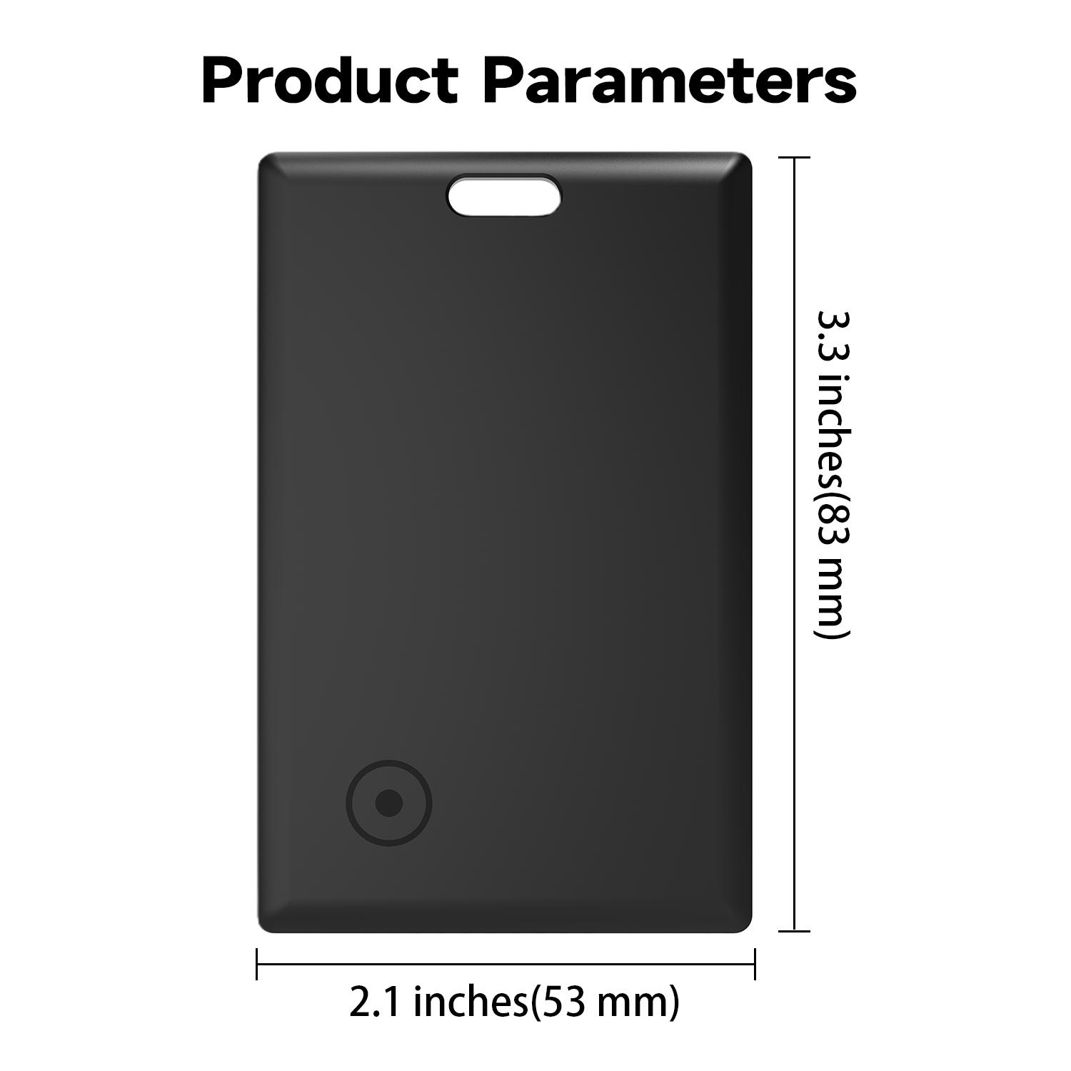 Wallet Tracker Card Air-Tag (iOS Only) - Work with Apple Find My, Bluetooth Tracker Smart Tracking Card Wallet Finder, 0.07in Slim, IP68 Waterproof, Item Locator for Luggage Tags, Passports, Purse