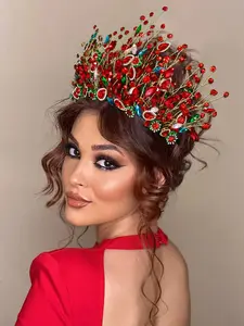 Luxury Rhinestone Crown Tiara, Elegant Crown Design, Elegant Bridal Headwear for Wedding Bridal Party Formal Occasions, Fashion Hair Accessories for Women