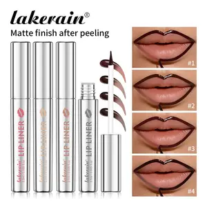 Waterproof Peel-off Lip Liner, Long-lasting Smudge-proof Matte Lip Liner Tatoo, Transfer-resistant Lip Tint Lip Gloss, Precise Application for Flawless Lip Makeup, Bold Color Definition, for All Skin Tone, Lip Liner Pen