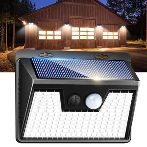 Solar Lights Outdoor Waterproof 140 LEDs, 3 Lighting Modes Solar Motion Sensor Light Outdoor, Ultra Bright Security Lights Outdoor Solar Lights for Outside Fence Yard Patio Deck