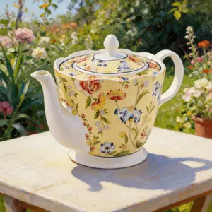 Aynsley Fine Bone China Sugar Box & Cream Dispenser - Cottage Garden Windsor Collection, Romantic Butterfly Art, Floral Blooms, High-Firing Kitchen Tea & Coffeeware Set