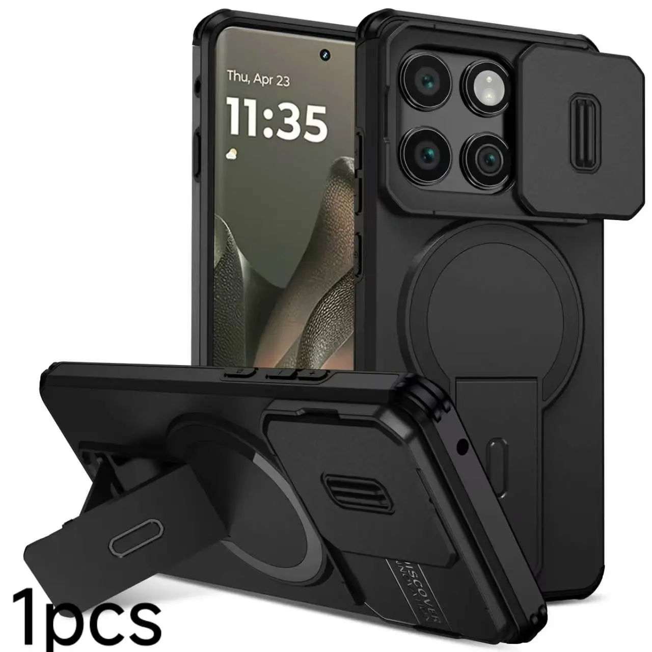 Protective case for Moto 5 Power/g Play, magnetic wireless charging stand, press-type lens, high-end drop protection, Shockproof, compatible with Moto G Edge/5G phone cases, Cover, Hard Phone Cover, Accessories