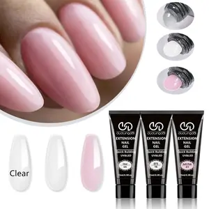 Dld Three Color Extension Glue Set, High Adhesive Flexible Shockproof, Nail Shape Care, Glossy Full Advanced Tips, Women Suitable