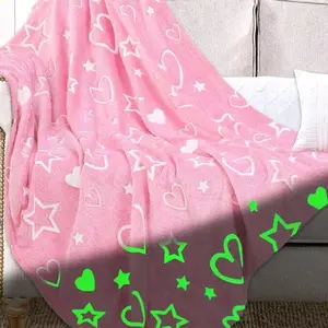 Glow in the Dark Blanket - Soft and Comfortable for Beds, Sofas, Cars, Office Naps, Beach, and Holiday Use