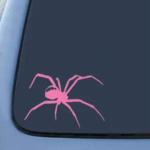Unique Spider Pattern Car Sticker, Vinyl Decal, Car Exterior Decoration Sticker, Car Styling Accessory for Car Decoration, Windshield Sticker, Pink, Sticker for Cars