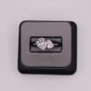 Sterling Silver CZ Stone Ring - Pear Shape