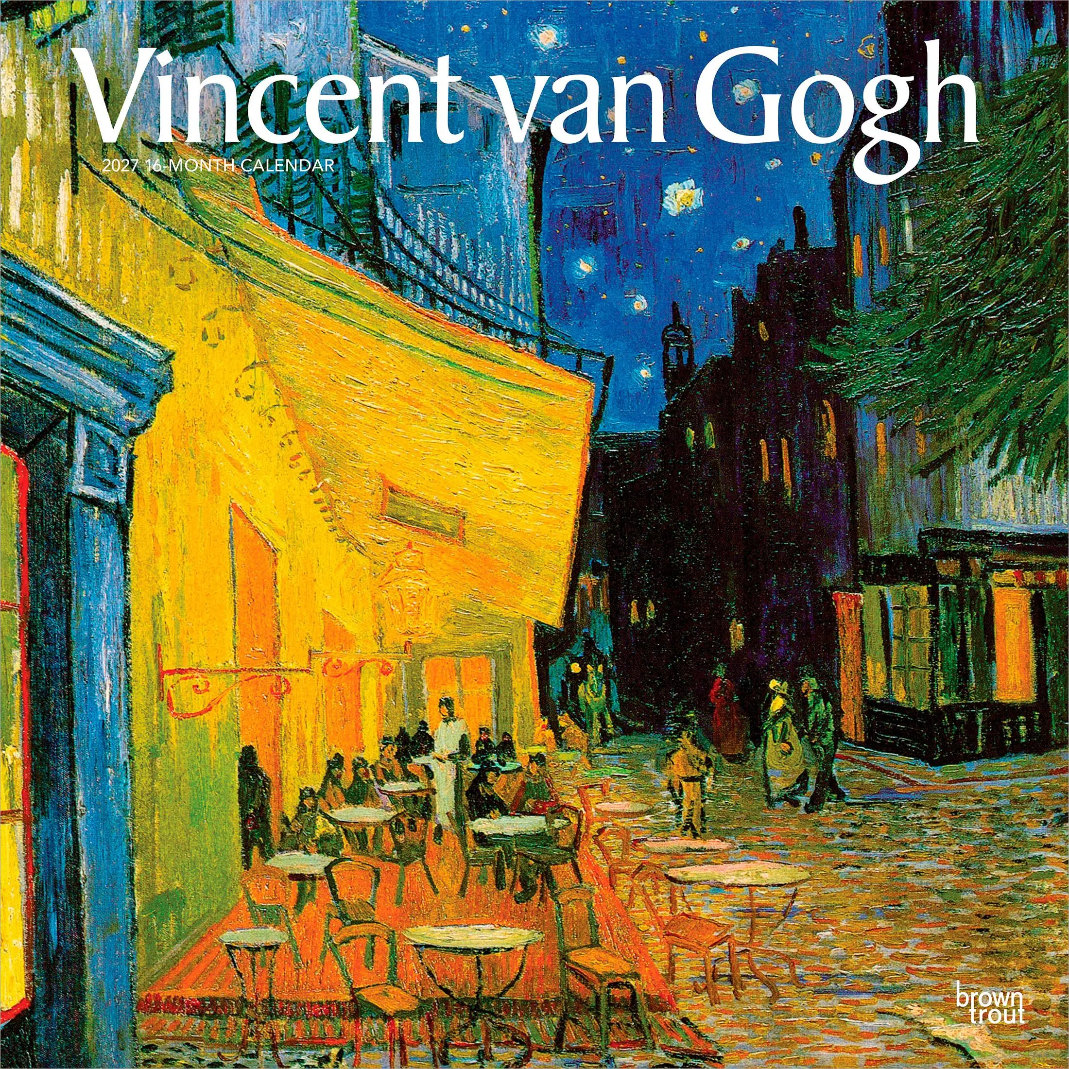 Vincent van Gogh | 2027 12 x 24 Inch (Hanging) Monthly Square Wall Calendar | Plastic-Free | BrownTrout | Dutch Post-Impressionist Artist