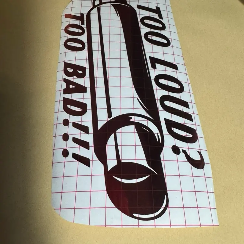 TOO LOUD TOO BAD Vinyl Decals, Decorative Car Exterior Sticker for Automotive & Motorcycle Accessories