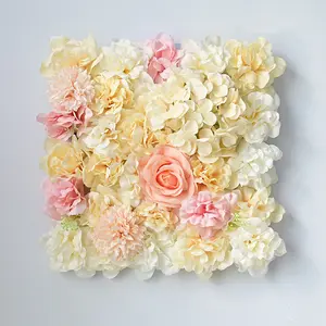 Artificial Flower Wall Decor Panel, Floral Backdrop for Parties, Weddings, and Home Display