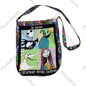 Epolstyle  Halloween fall pumpkin upcycled shopping patchwork tote  recycled 16x12” cotton bohemian music festival hippie eco friendly