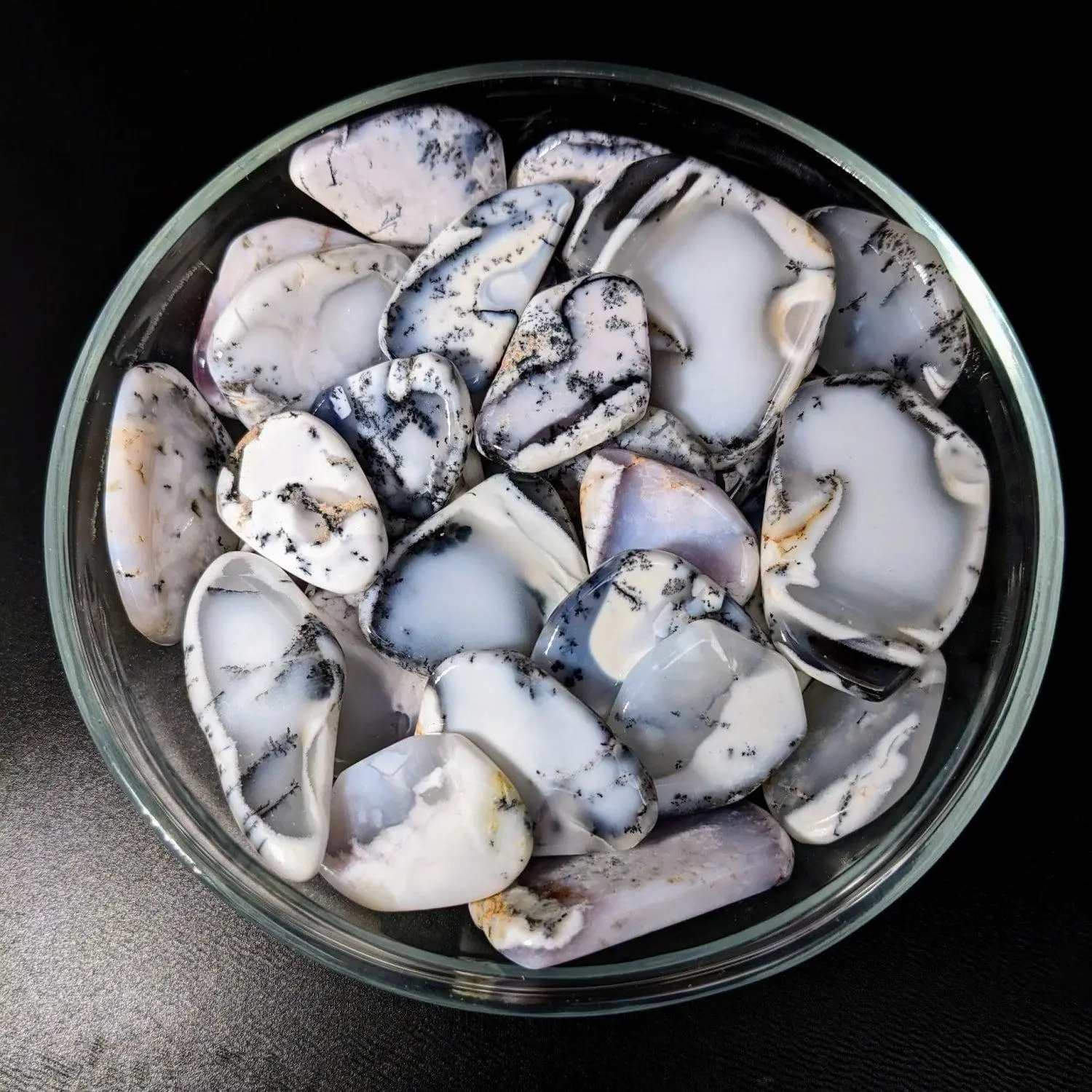 Dendritic Agate Slice, Polished Crystal Slab