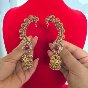 Brass Pinjada jhumka/earrings.