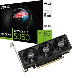 ASUS The GeForce RTX™ 5060 LP BRK 8GB GDDR7 OC Edition Graphics Card (PCIe® 5.0, 8GB GDDR7, HDMI®/DP 2.1, Low-Profile Design, IP5X Dust Resistance)