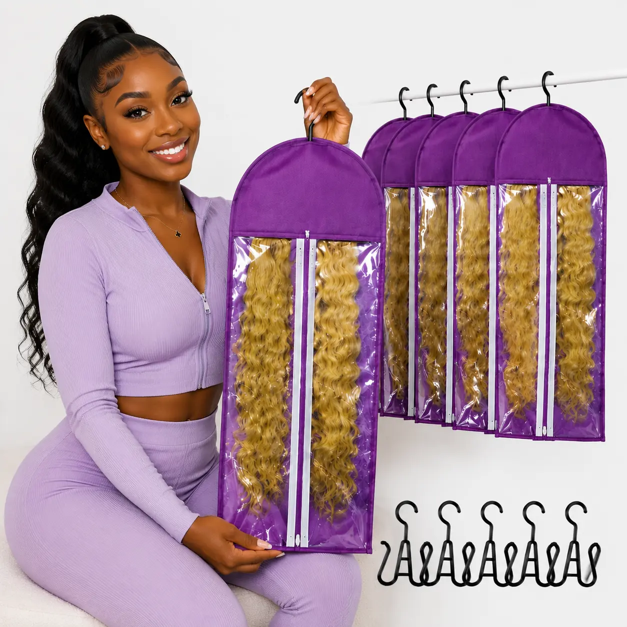 2026 New Wig Storage Bag 6-piece Set