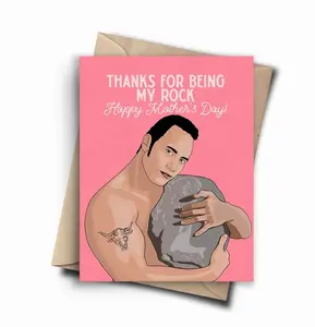 My Rock Funny Mothers Day Card for Mom - Pop Culture New Mom Card, Greeting Card with Envelope