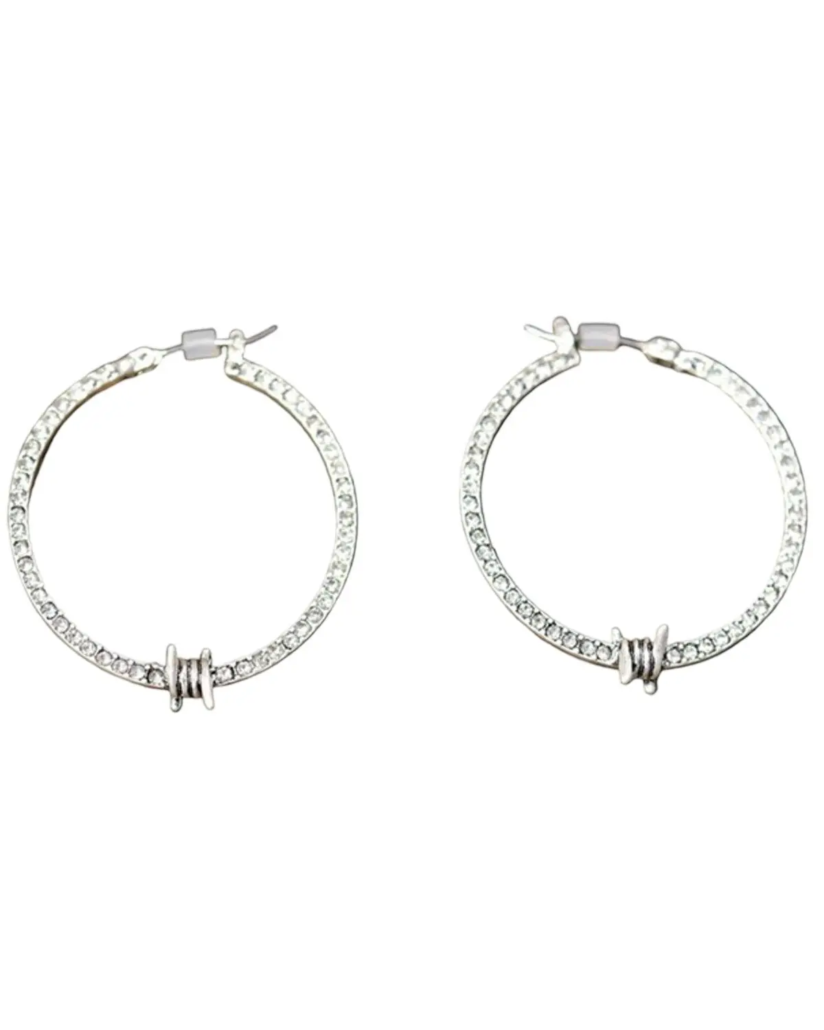Lainey Wilson Women's Women'S Barbed Wire Embellished Hoop Earrings - 37G00137