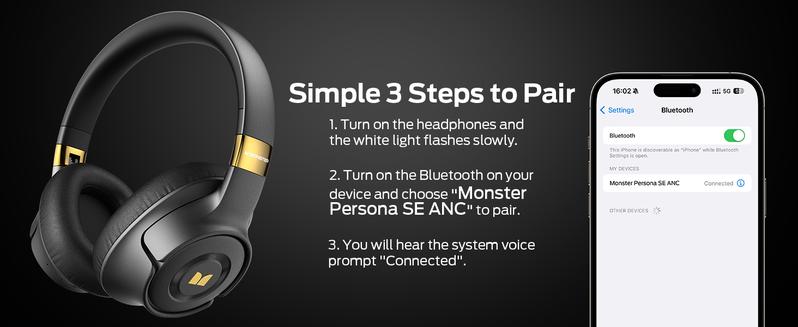Monster Brand, Over-Ear Headphones, Bluetooth Connectivity, Noise Cancelling, Wireless Headphones, Comfortable Fit, High-Quality Sound Monster Brand, Over-Ear Headphones, Bluetooth Connectivity, Noise Cancelling, Wireless Headphones, Comfortable Fit, High-Quality Sound