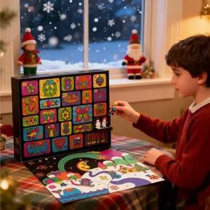 【Christmas】 Countdown Calendar Blind Box, 24 Days Squeeze Toys, Fun Shapes & Touches, Perfect Holiday Gift