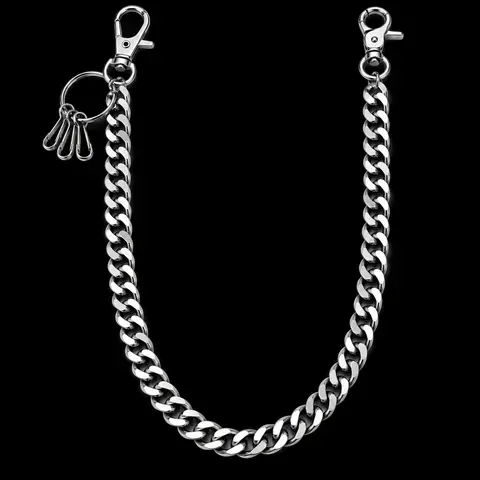 Wallet Chain for Men - Durable Alloy, Punk Goth Biker Accessories with Handles, Adds a Touch of Edge to Casual Wear & Daily Styling
