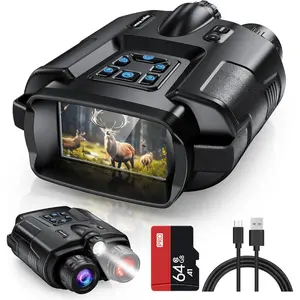 4K Night Vision Goggles for Adults, 2000FT Infrared Night Vision Binoculars with 64GB Card, Tactical Light, 8X Digital Zoom for Outdoor, Camping and Travel
