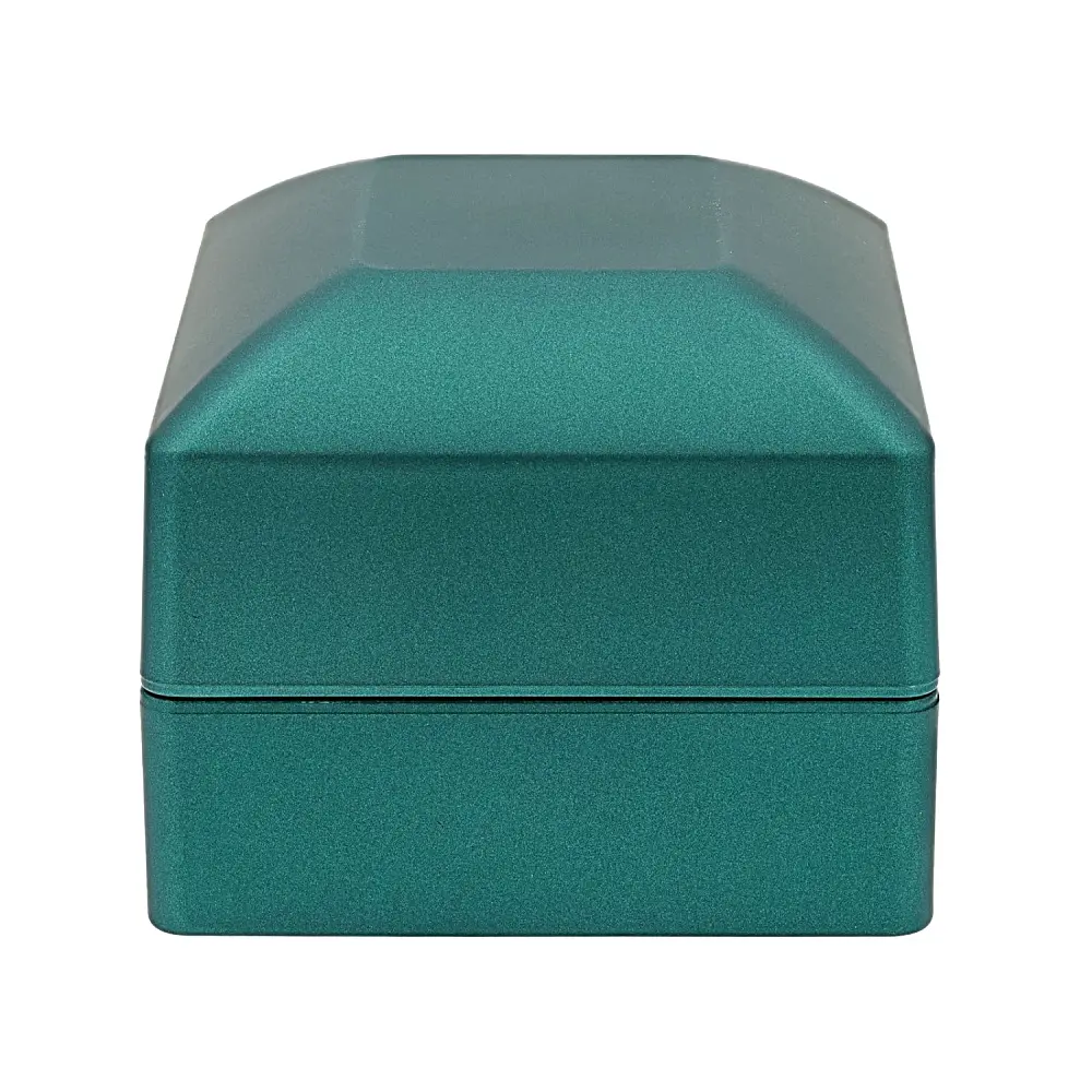 JTV Green Ring Box with Led Light appx 6.5x6x4.8cm