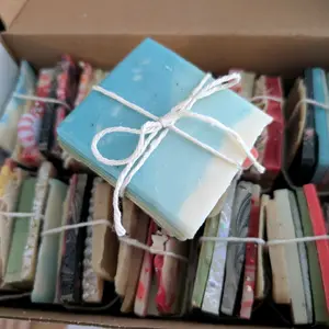 Handmade Zero Waste Soap Bundle with Natural Sisal Fiber Soap Saver Bag - 3-6 Varieties of Eco-Friendly Soaps - Vegan & Tallow Options - Christmas Line Scents