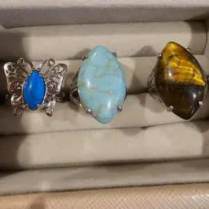 Adjustable Stone Rings
