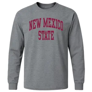 New Mexico State University Classic Long Sleeve T-Shirt (Charcoal Grey)