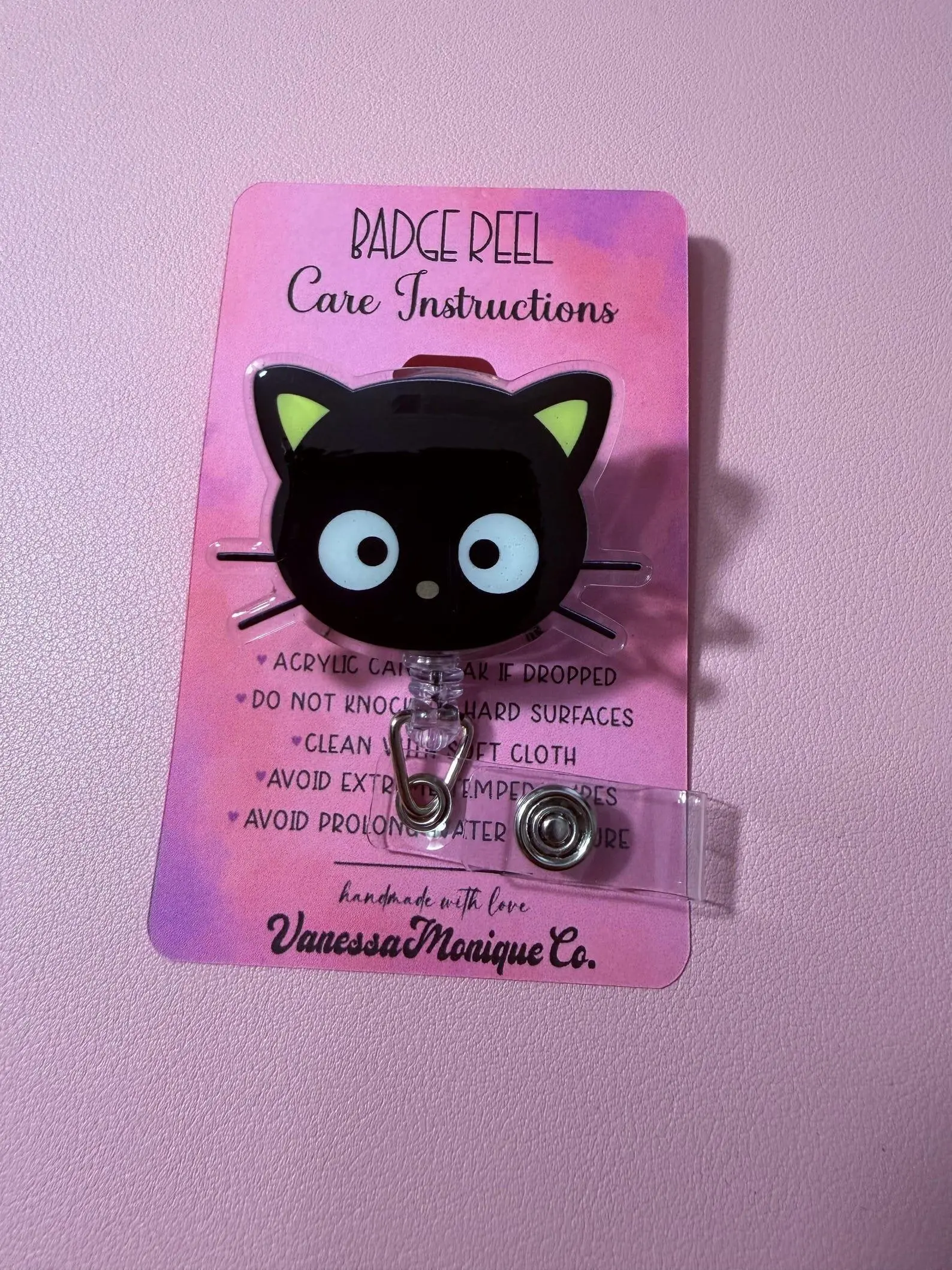Cute Chococat HK badge reel Cute Chococat HK badge reel