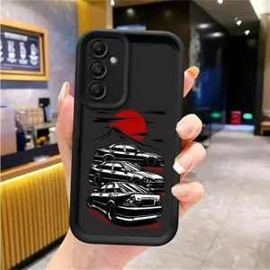 Phone Case for SamSung for Galaxy A55 A25 A35 A16 A15 A54 A34 A14 A24 A53 A33 A23 A13 A52 A32 A22 A12 A51 A71 A72 A73 Silicone Cover Protective High-Quality Soft Shockproof Funda Japanese-JMD Drift-Car Art