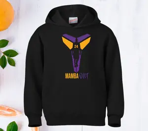 Mamba Out Kobe Bryant Inspired Hoodie, Cotton, Polyester UNISEX Handmade Menswear Soft Pullover Long Sleeve Clothing Longsleeves