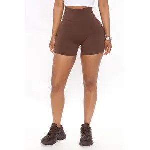 Hailey Biker Shorts - Chocolate