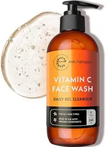 Vitamin C Face Wash – Gentle & Hydrating Daily Facial Cleanser with Aloe Vera, Pro-Vitamin B5 & Green Tea | Cruelty-Free, Dermatologist-Tested 8 oz Lightweight Skincare Cleansing Radiant Redness Smooth Vegan Comfort