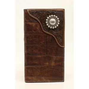 Ariat Men’s Rodeo Wallet – Floral Tooled Leather with Concho
