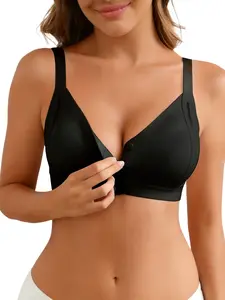Front Closure Jelly Bra For Women, Comfortable Seamless No Underwire Supportive Lifting Bra For Older Women, Full Coverage Bulges Smoothing, Ideal Gift for Moms, Maternity & Recovery, Perfect Mother's Day Gift 3-4 PCS