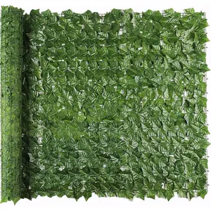 Artificial Ivy  Fence Screen, 39.4x118 in Artificial Faux Ivy Hedge, Expandable Faux  Fence with 80 count Zip Ties, Decoration for Outdoor Garden, Color Printing Sweet  Leaves