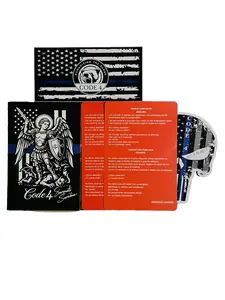 Code 4 Protection Bundle – Thin Blue Line Decal, Skull Decal, St. Michael Archangel Decal & 2 Know Your Rights Red Cards