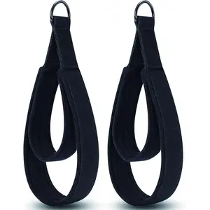 New Sport Fitness Pilates Exercise Band Comfortable Thick Design D-Ring Dual Loop Sports Strap for Home Gym Workout