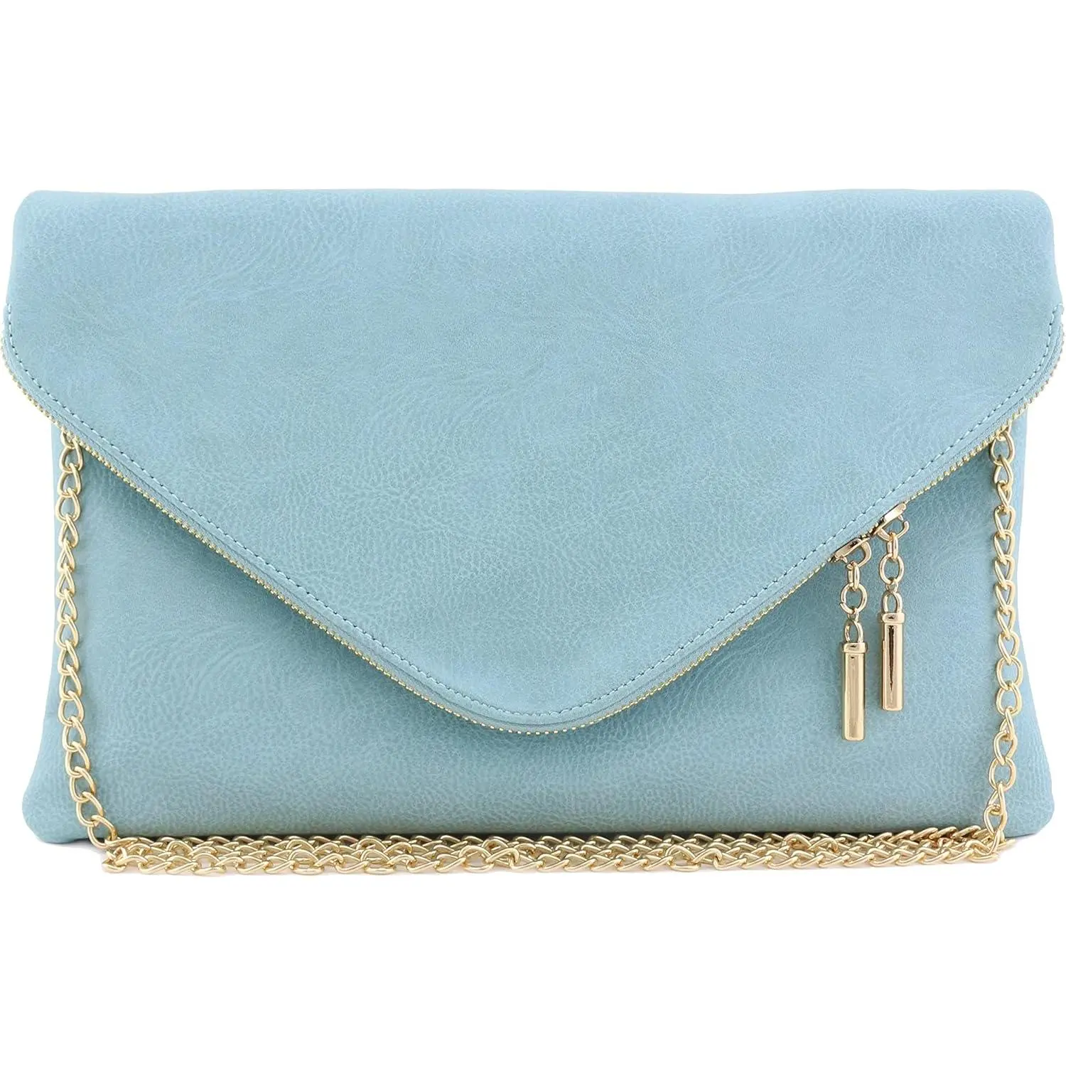Envelope Clutch Evening Bag with Chain Strap