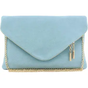 Envelope Clutch Evening Bag with Chain Strap